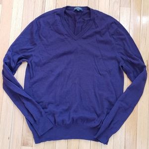 Brooks Brothers Mens Sweater L Saxxon Wool Preppy Classic Academia Old Money